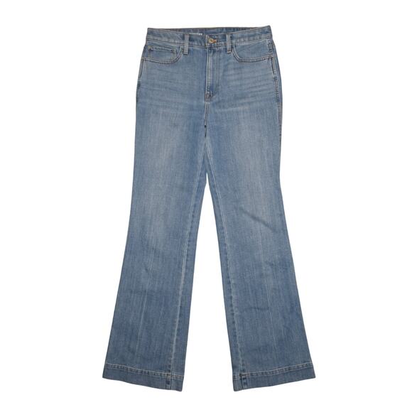 TALBOTS $99 Light Wash‎ High Waist Flare Stretch Denim Jean Size 2 - Picture 1 of 3